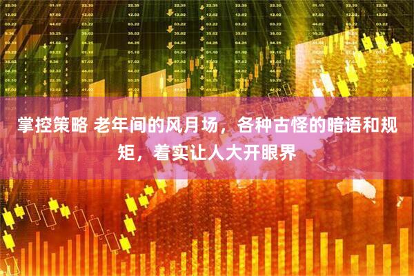 掌控策略 老年间的风月场，各种古怪的暗语和规矩，着实让人大开眼界