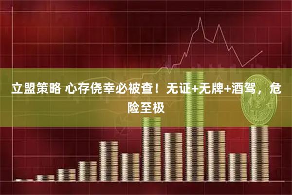 立盟策略 心存侥幸必被查！无证+无牌+酒驾，危险至极